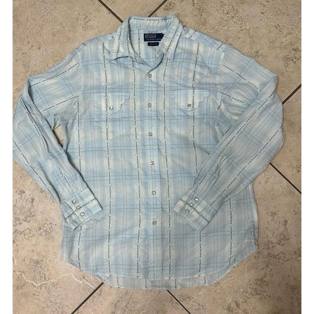 Vintage Polo Ralph Lauren western snap shirt size Meduim